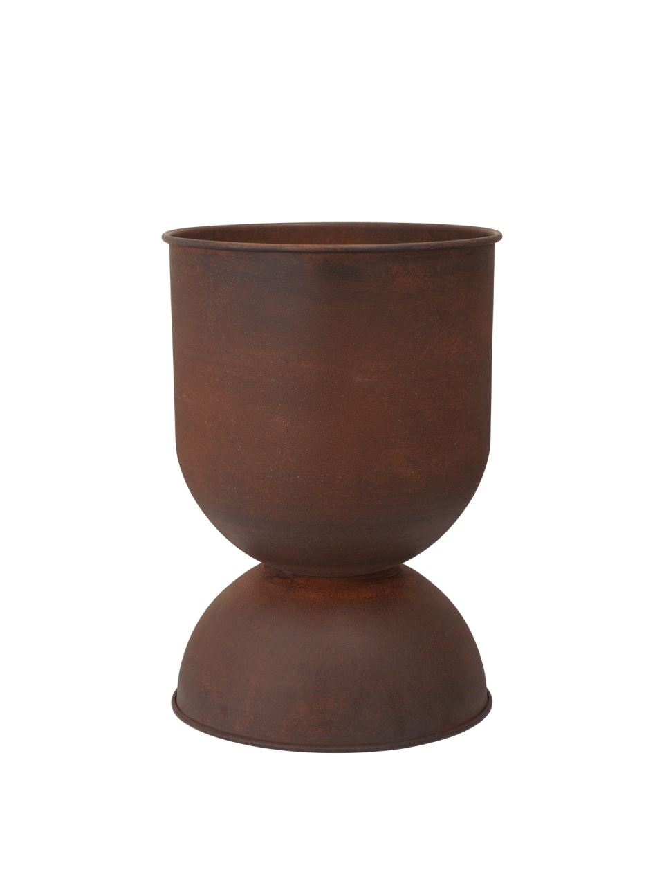 Pots & Planters Ghiveci maro din metal 40 cm Hourglass Ferm Living