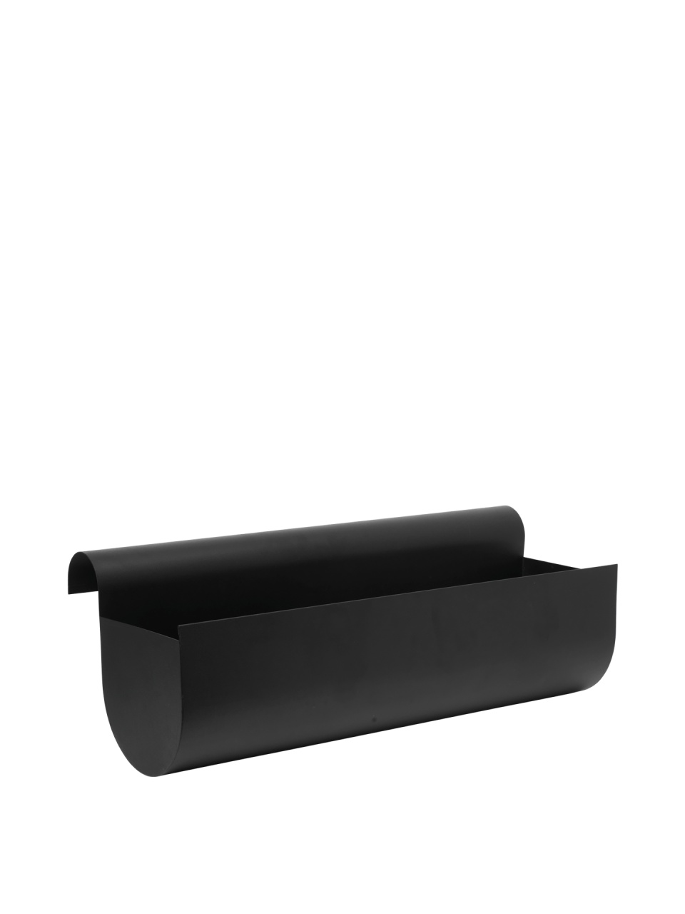 Pots & Planters Jardiniera pentru balcon neagra din metal 25x60 cm Uma Ferm Living