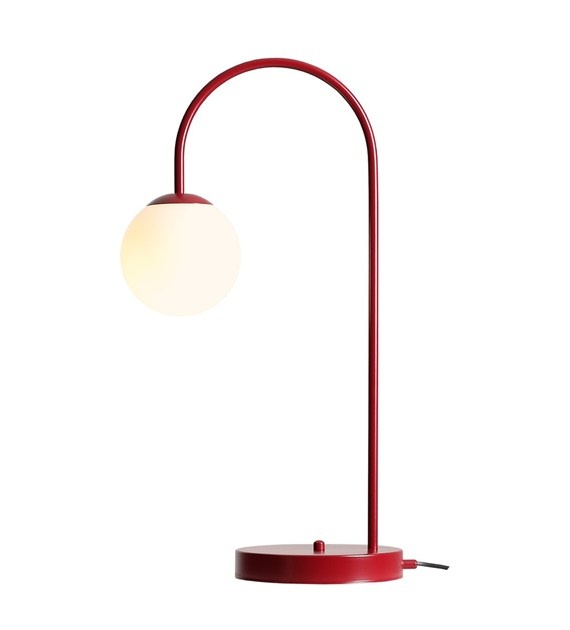 Lamps Lampa de birou rosie din metal 60 cm Una Aldex
