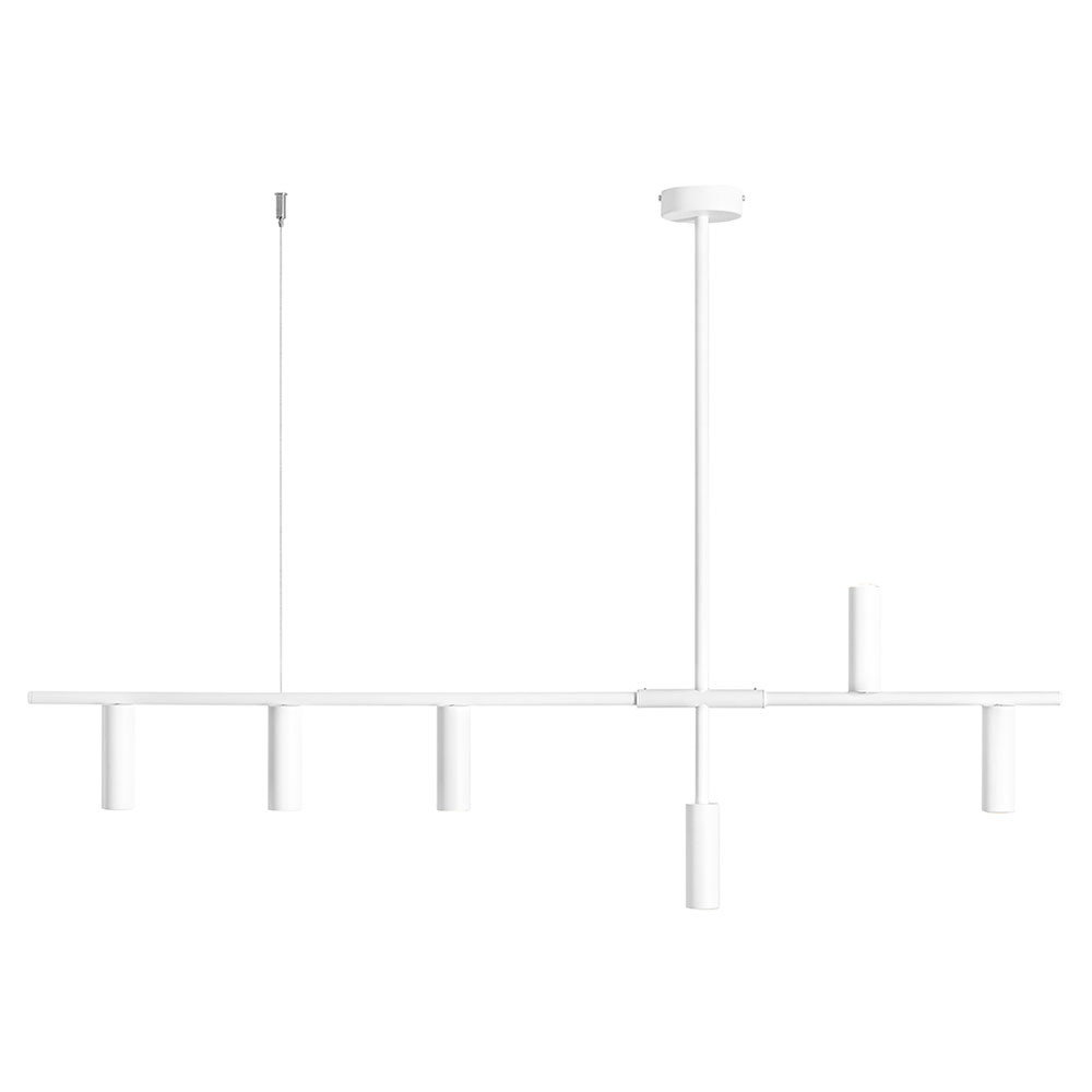 Quiet Object Lustra alba din metal cu 6 becuri Trevo Quiet Object