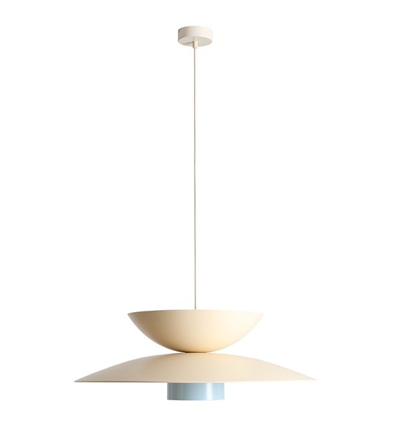 Lighting Fixtures Lustra crem/albastra din metal Teya Aldex