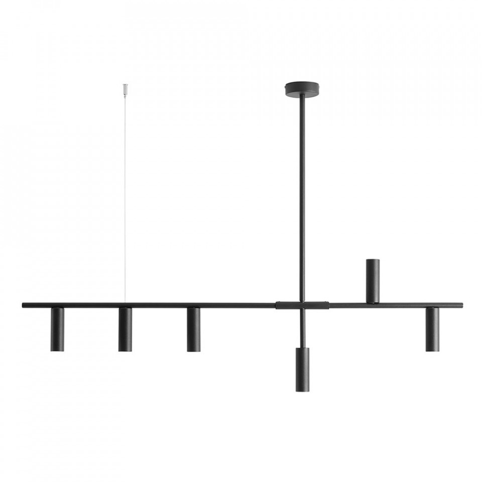 Quiet Object Lustra neagra din metal cu 6 becuri Trevo Quiet Object