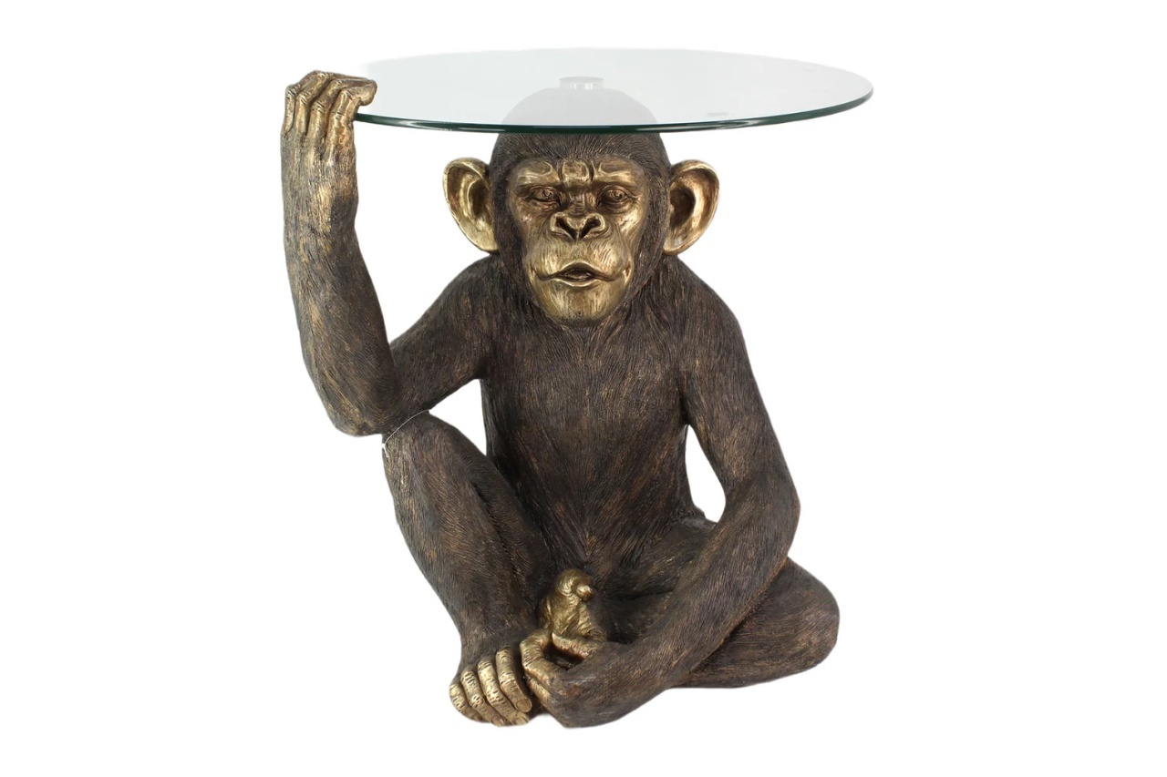 nume de ape din românia Masa de cafea aurie/neagra din plastic 60x61 cm King Ape The Home Collection