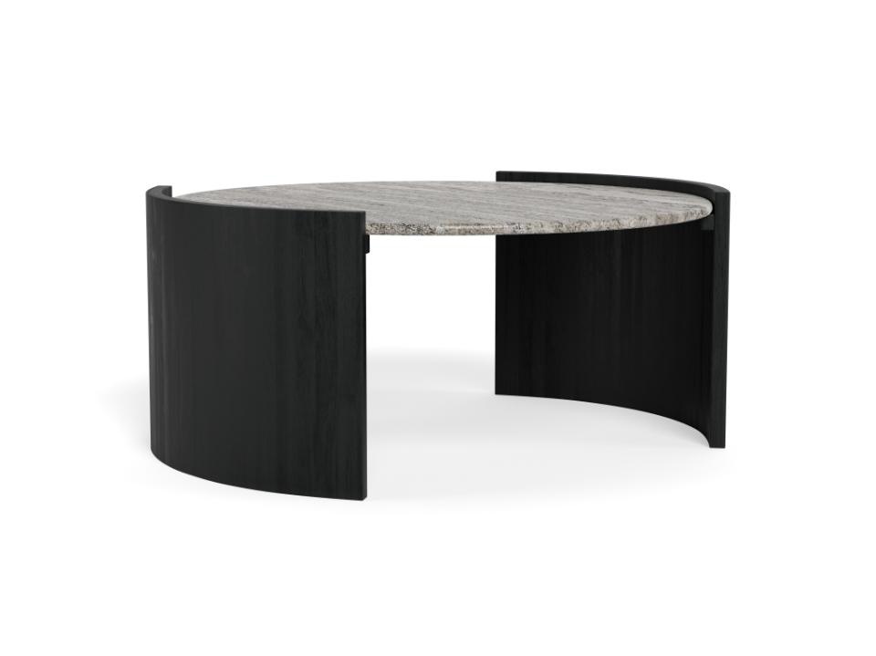 Coffee Tables Masa de cafea gri/neagra din marmura 95 cm Zafra Actona Company
