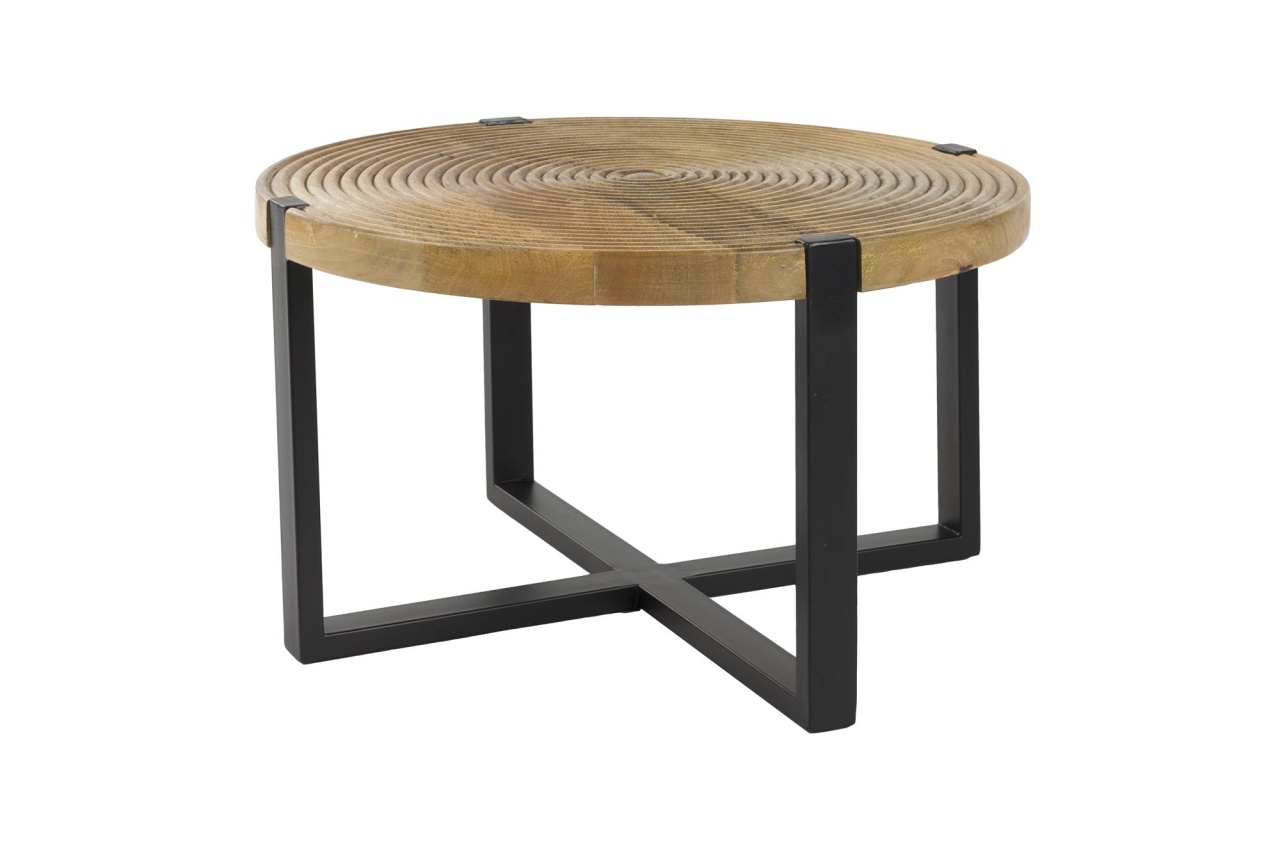 Quiet Object Masa de cafea maro/neagra din lemn 60 cm Buz Quiet Object