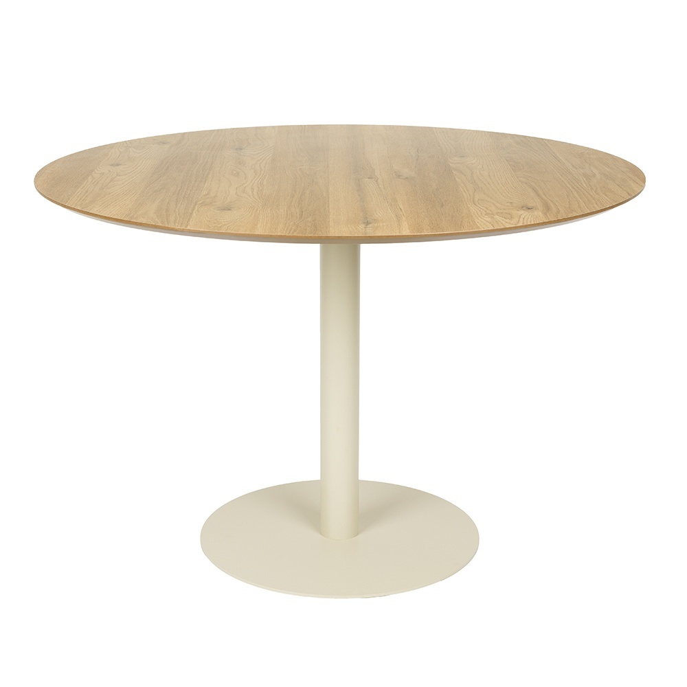 Masa dining bej din metal 110 cm Steven Quiet Object