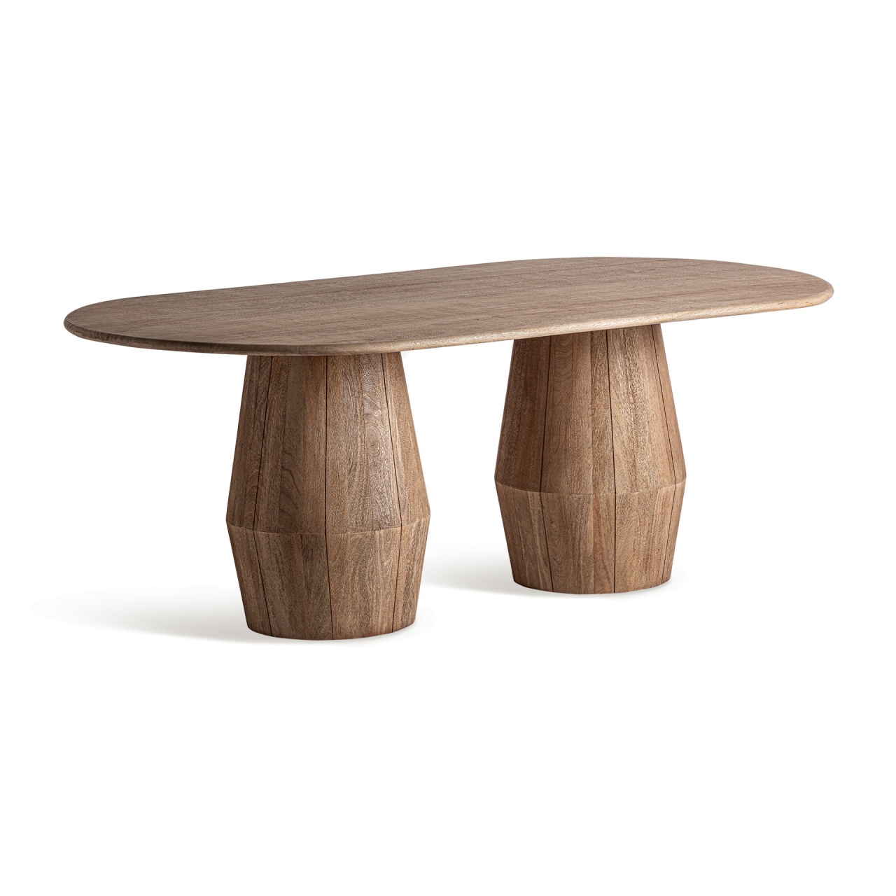 Kitchen & Dining Room Tables Masa dining maro deschis din lemn 110x220 cm Jaquard Vical Home