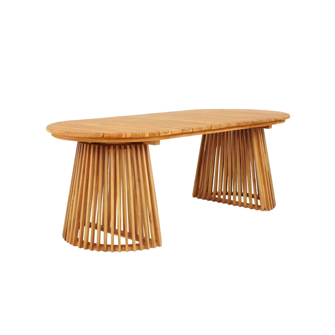 Outdoor Furniture Masa dining maro din lemn 90x200 cm Berja House Nordic