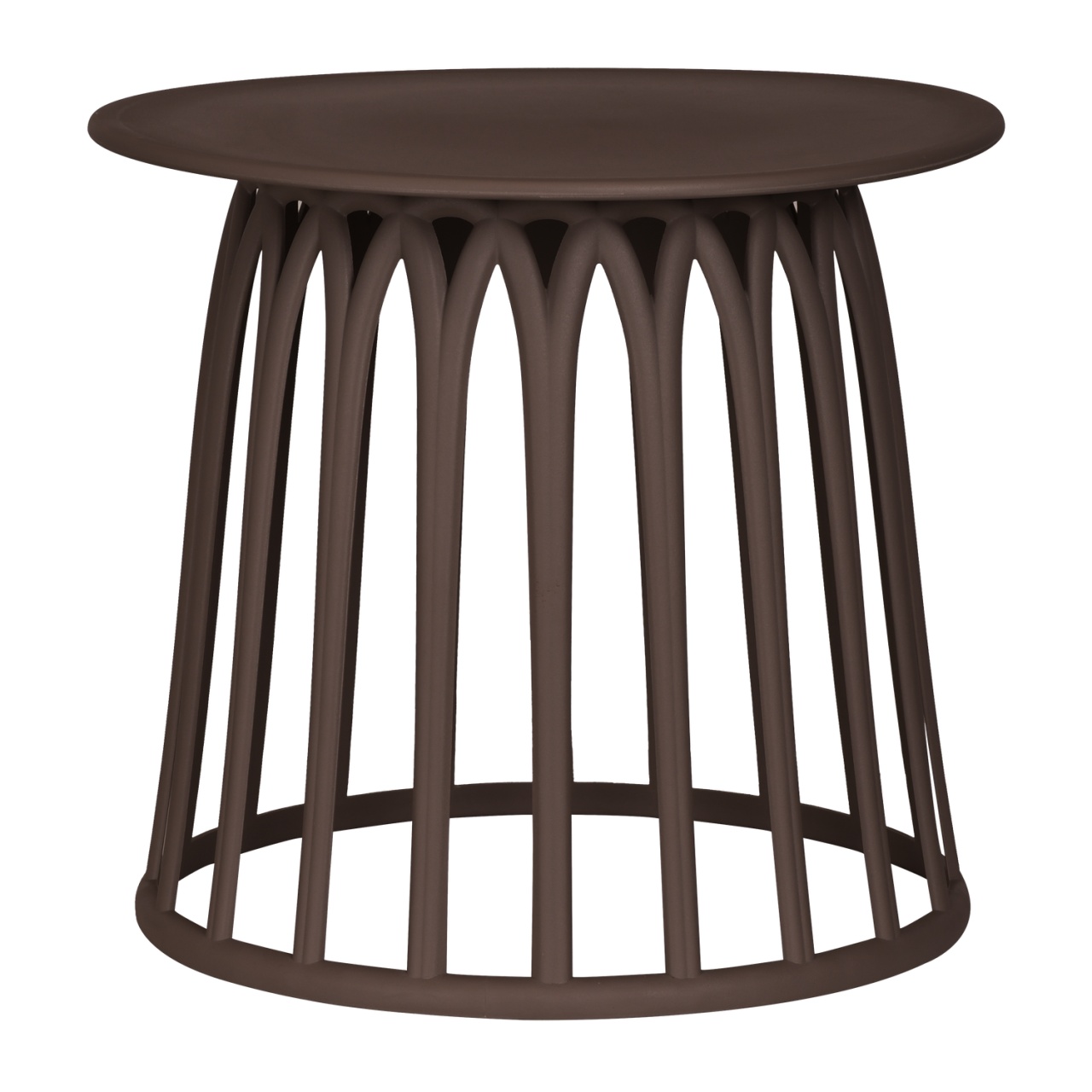 Outdoor Furniture Masa laterala exterior mov/maro din plastic 50 cm Boy Woood