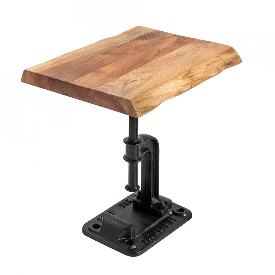 masa lemn Masa laterala maro din lemn 35x43 cm Factory The Home Collection