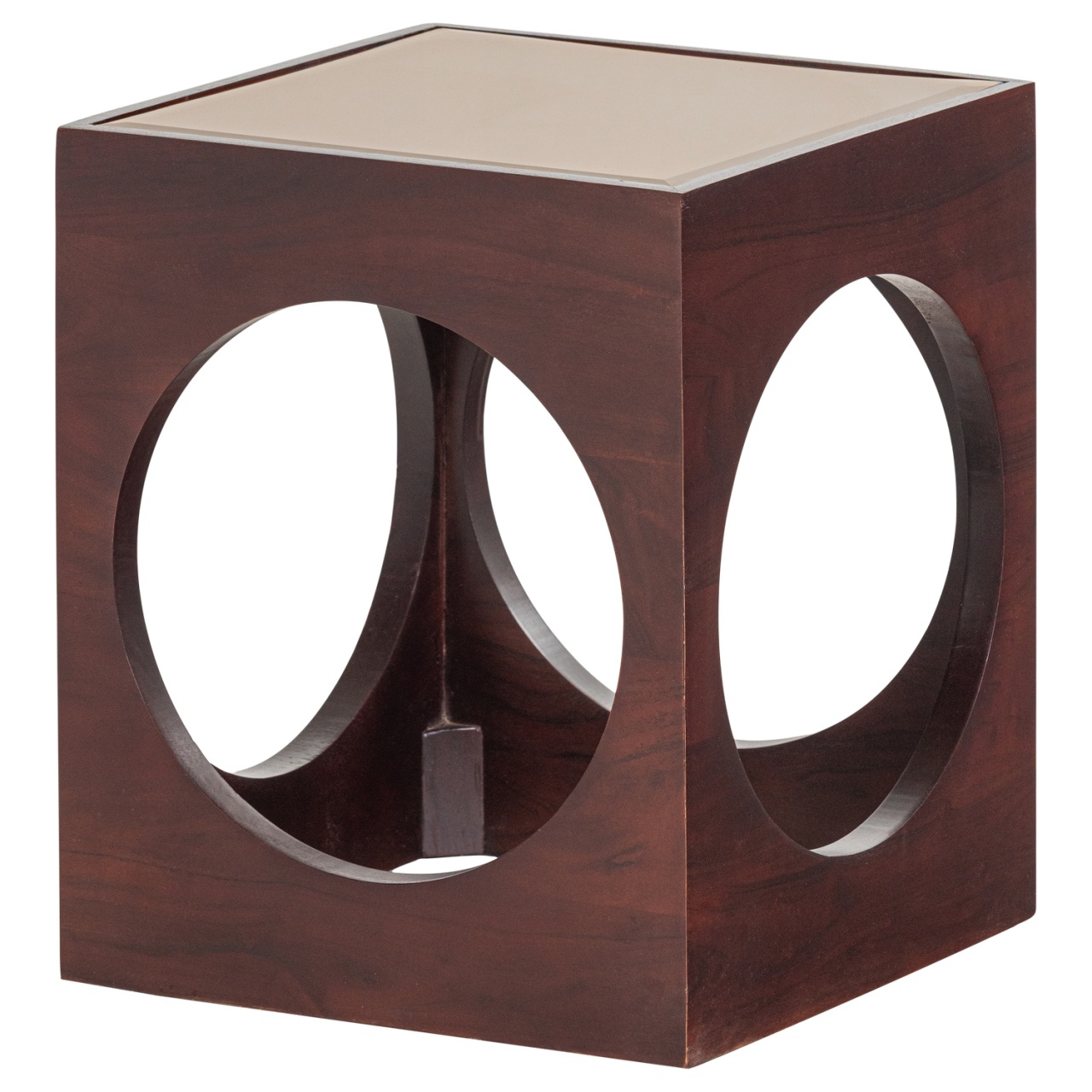 Accent Tables Masa laterala maro din lemn 37x37 cm Trax Woood