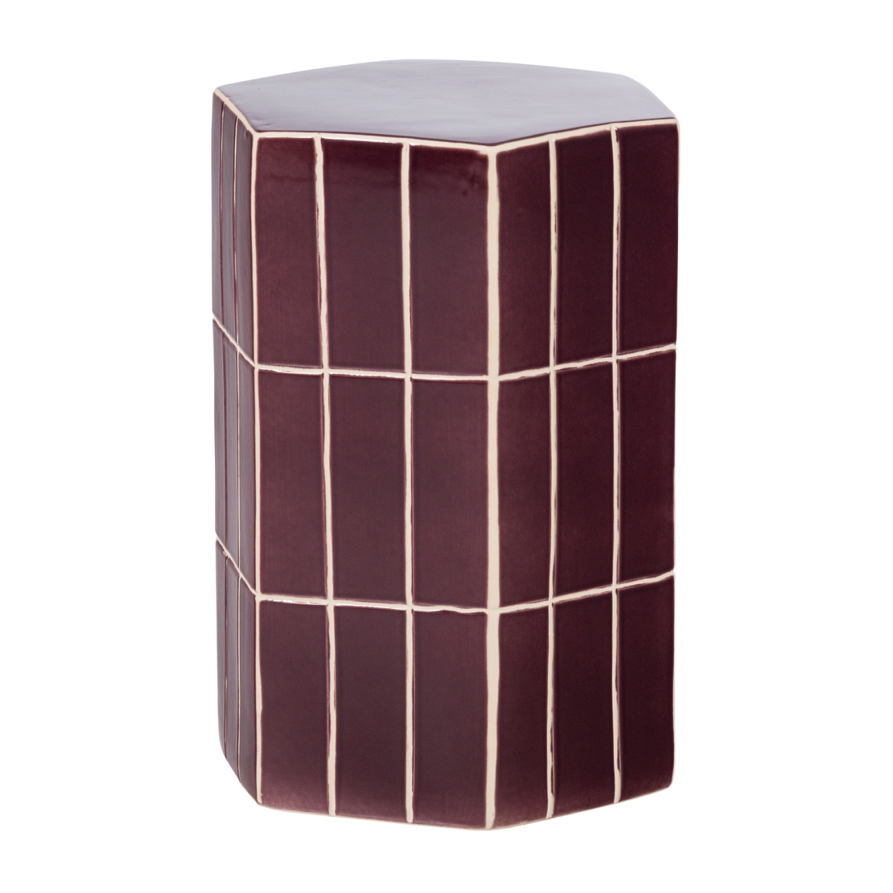 Accent Tables Masa laterala mov din ceramica 26x30 cm Plu Woood