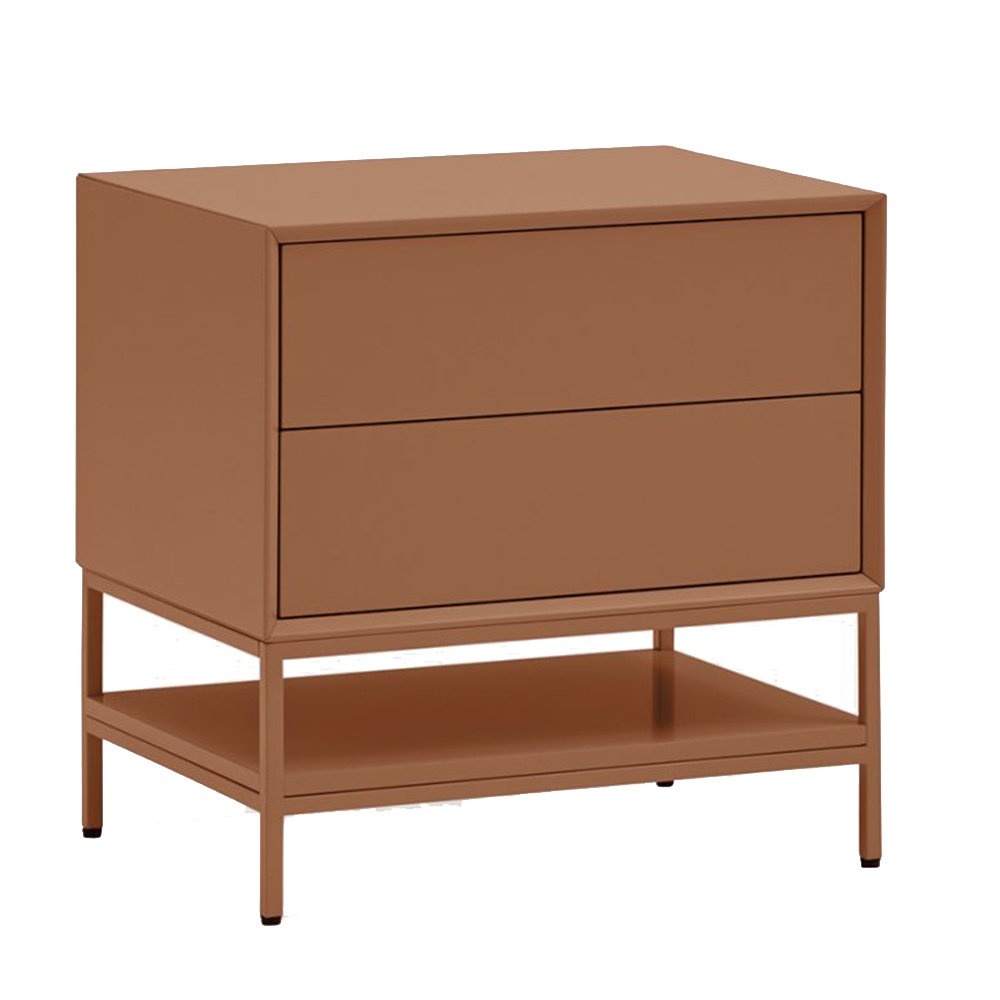 seturi dormitoare Noptiera maro lut din metal Platt Teulat