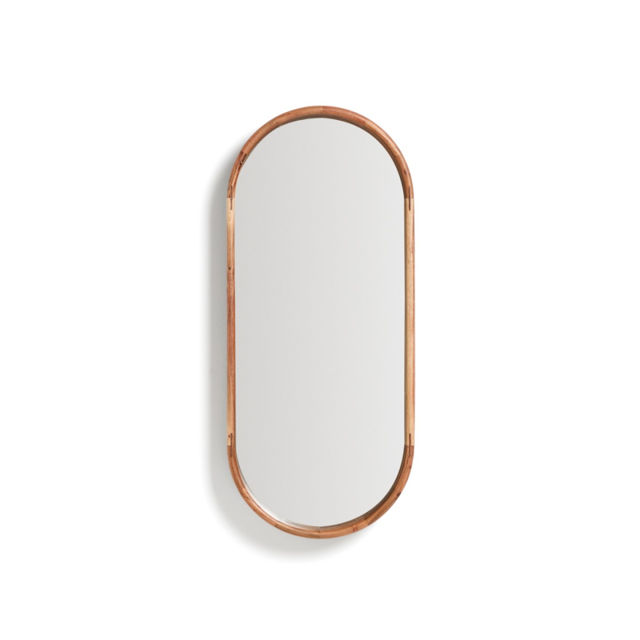 oglinzi Oglinda ovala maro din lemn 33x76 cm Berale Kave Home