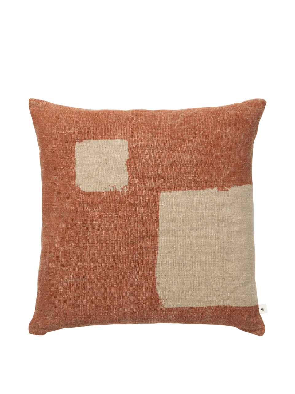 Throw Pillows Perna patrata maro teracota/bej din fibre naturale 50x50 cm Oleo Ferm Living