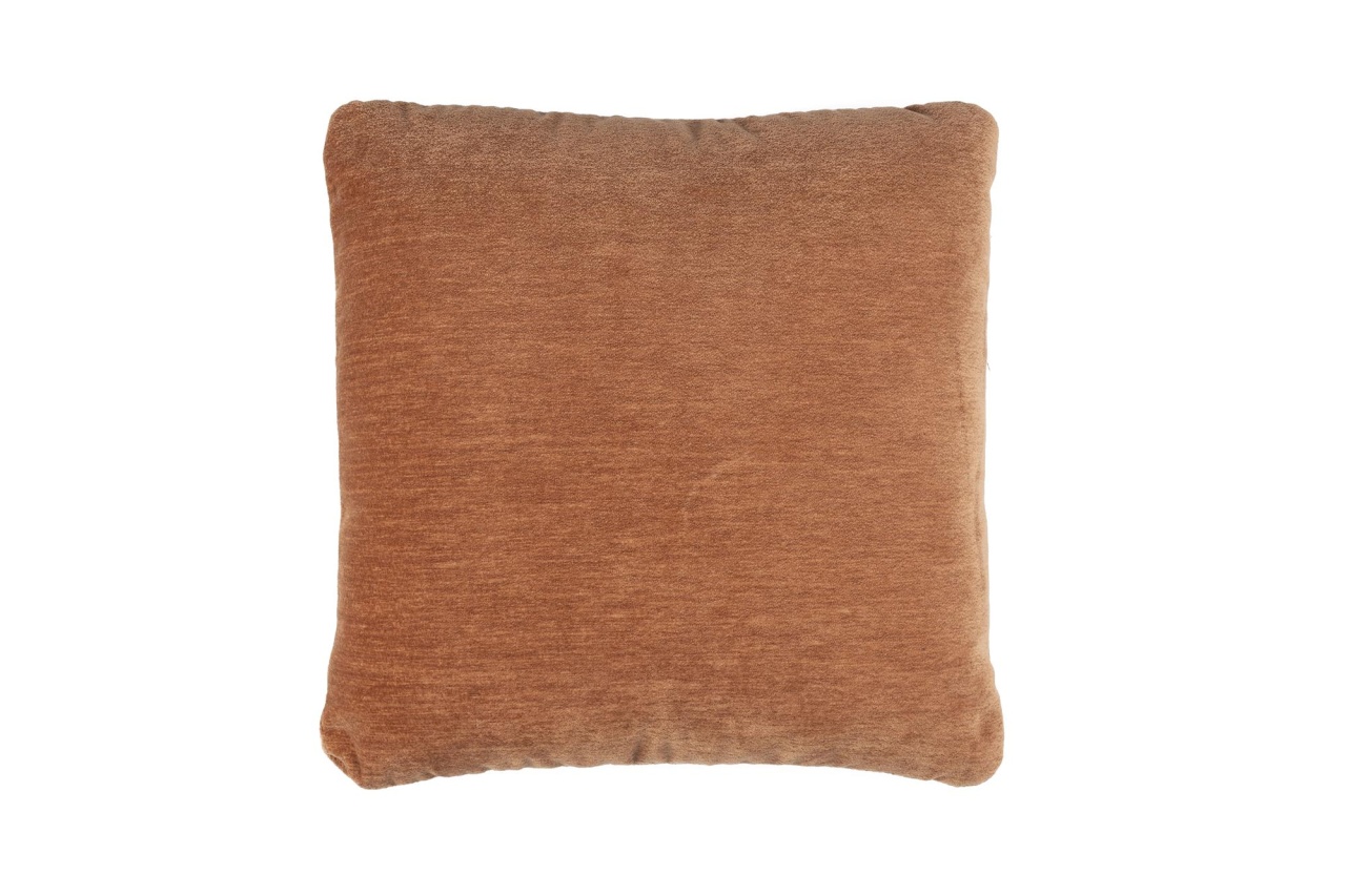 perna pentru bebe Perna patrata maro teracota din fibre sintetice 52x52 cm Nube Zuiver