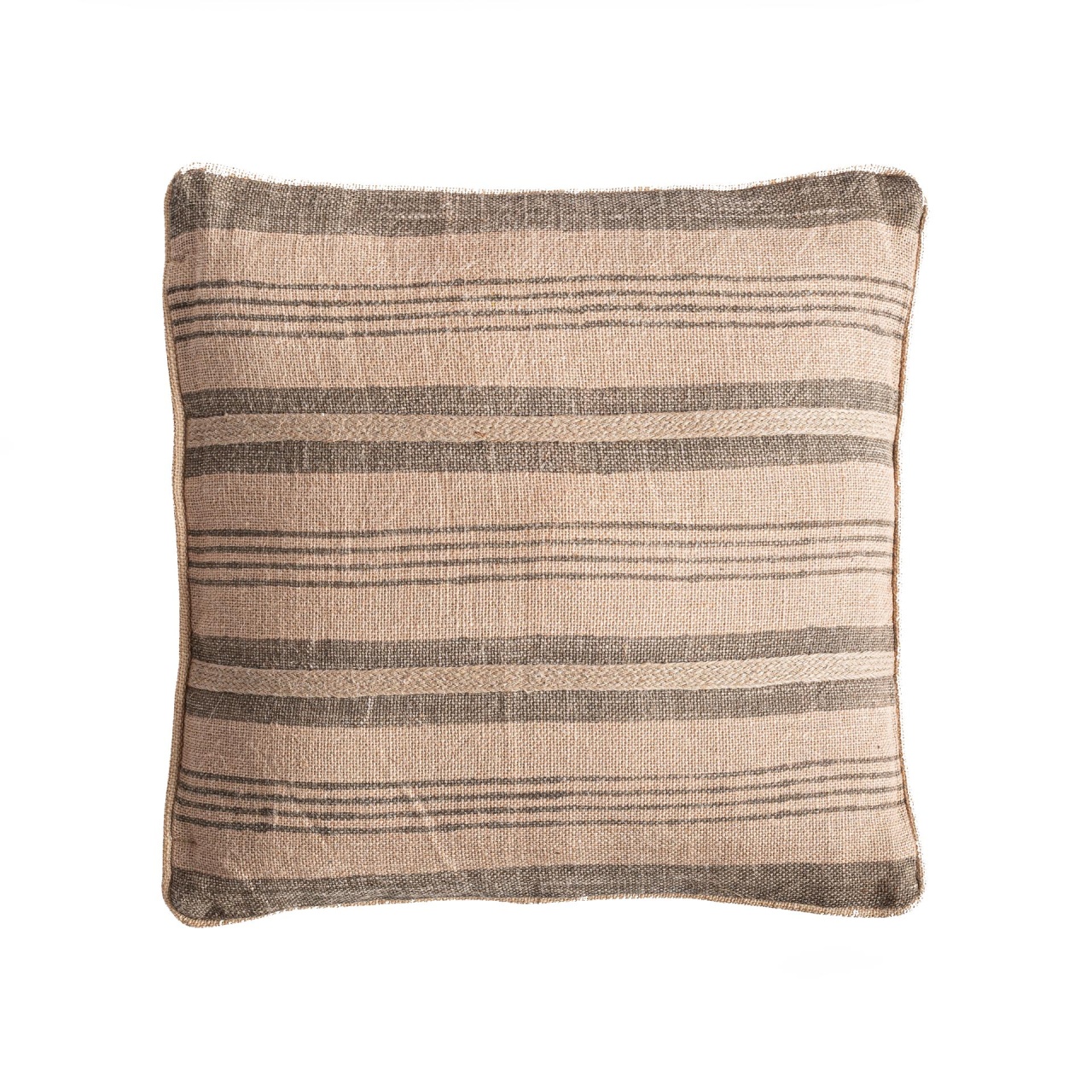 fotoliu Perna patrata verde/bej din fibre naturale 45x45 cm Calistro Vical Home