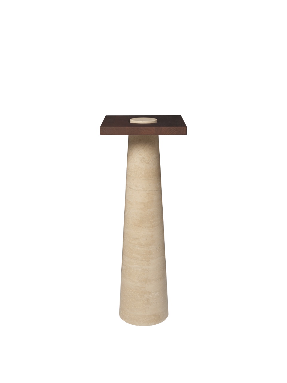 Piedestal maro/crem din lemn 80 cm Grova Ferm Living