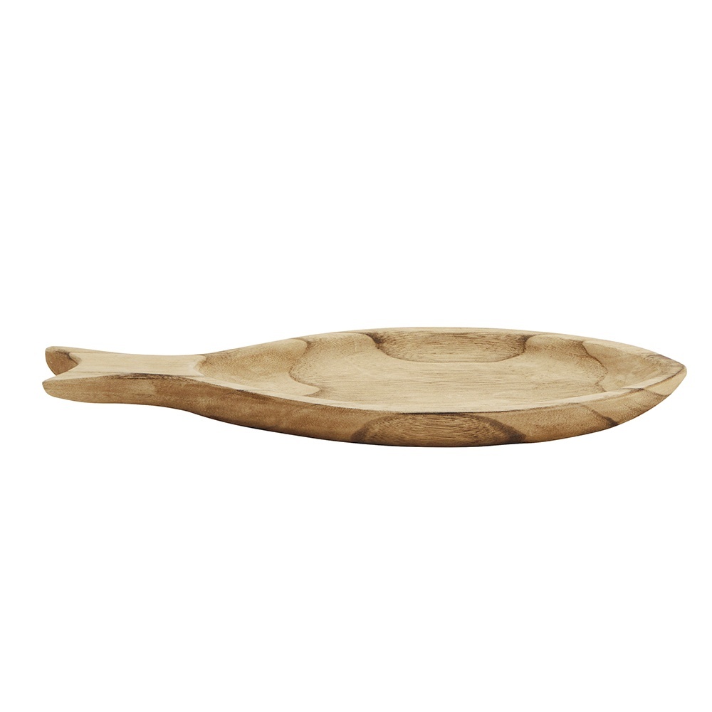 Serving Trays Platou maro din lemn 18x38 cm Fish Madam Stoltz