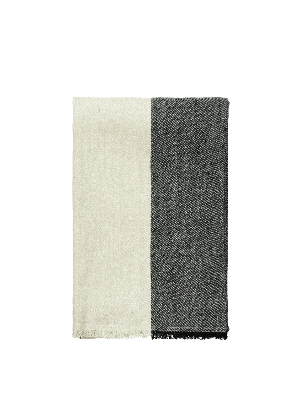 Linens & Bedding Pled verde/negru din fibre naturale 120x170 cm Pila Ferm Living