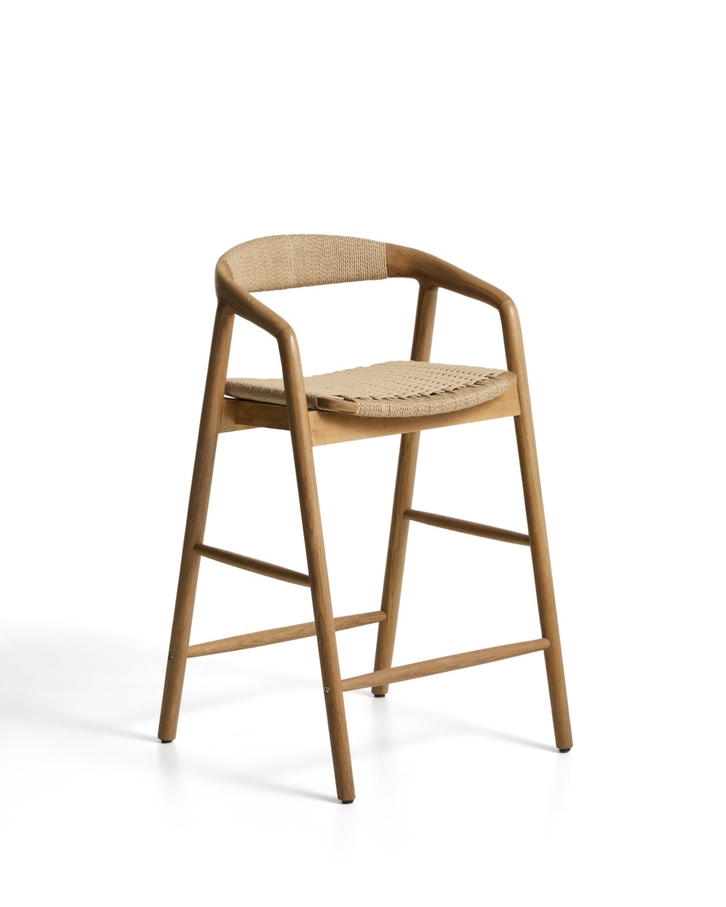 scaun ergonomice Scaun bar bej/maro deschis din lemn Derile Kave Home