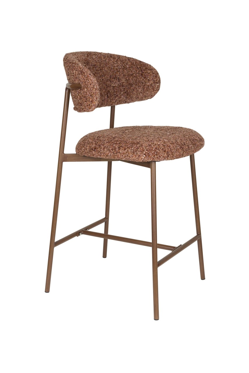 Quiet Object Scaun bar maro teracota din textil Claes Quiet Object