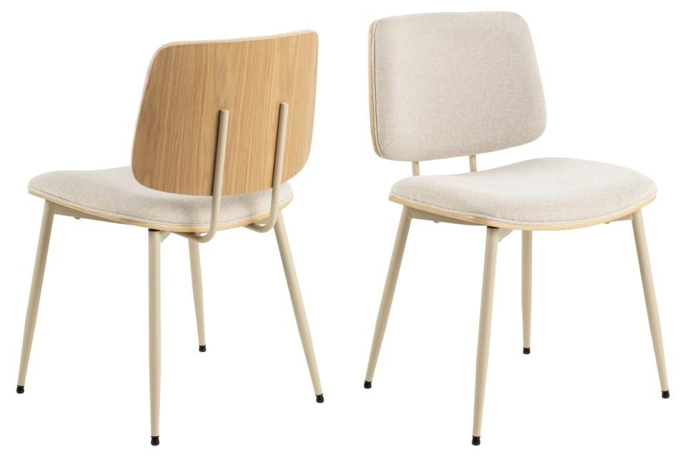 Chairs Scaun dining bej din textil Owen Actona Company