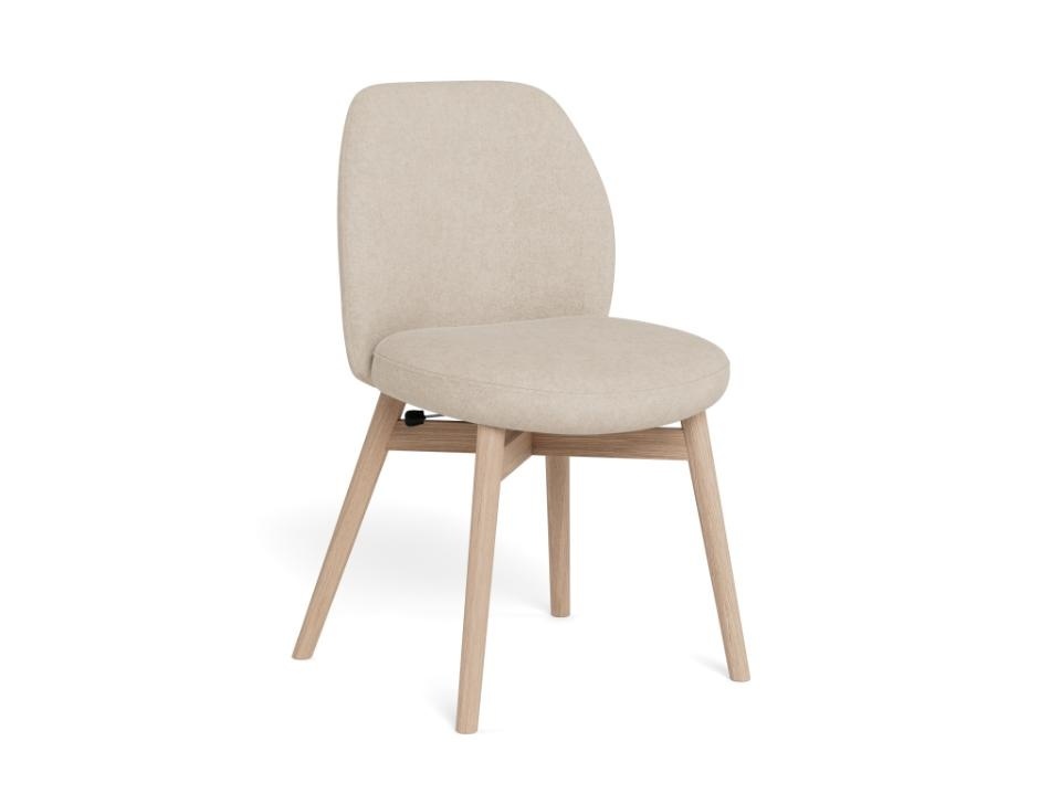 Chairs Scaun dining bej nisipiu/maro deschis din textil Joy Actona Company