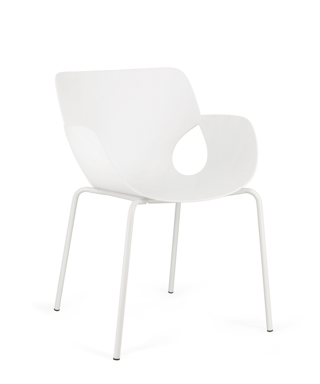 Outdoor Furniture Scaun dining exterior alb din plastic Lennox Bizzotto