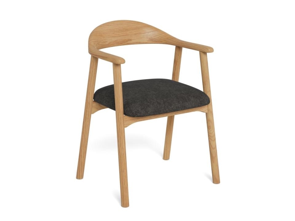 Chairs Scaun dining gri inchis/maro din textil Addi Apia Actona Company