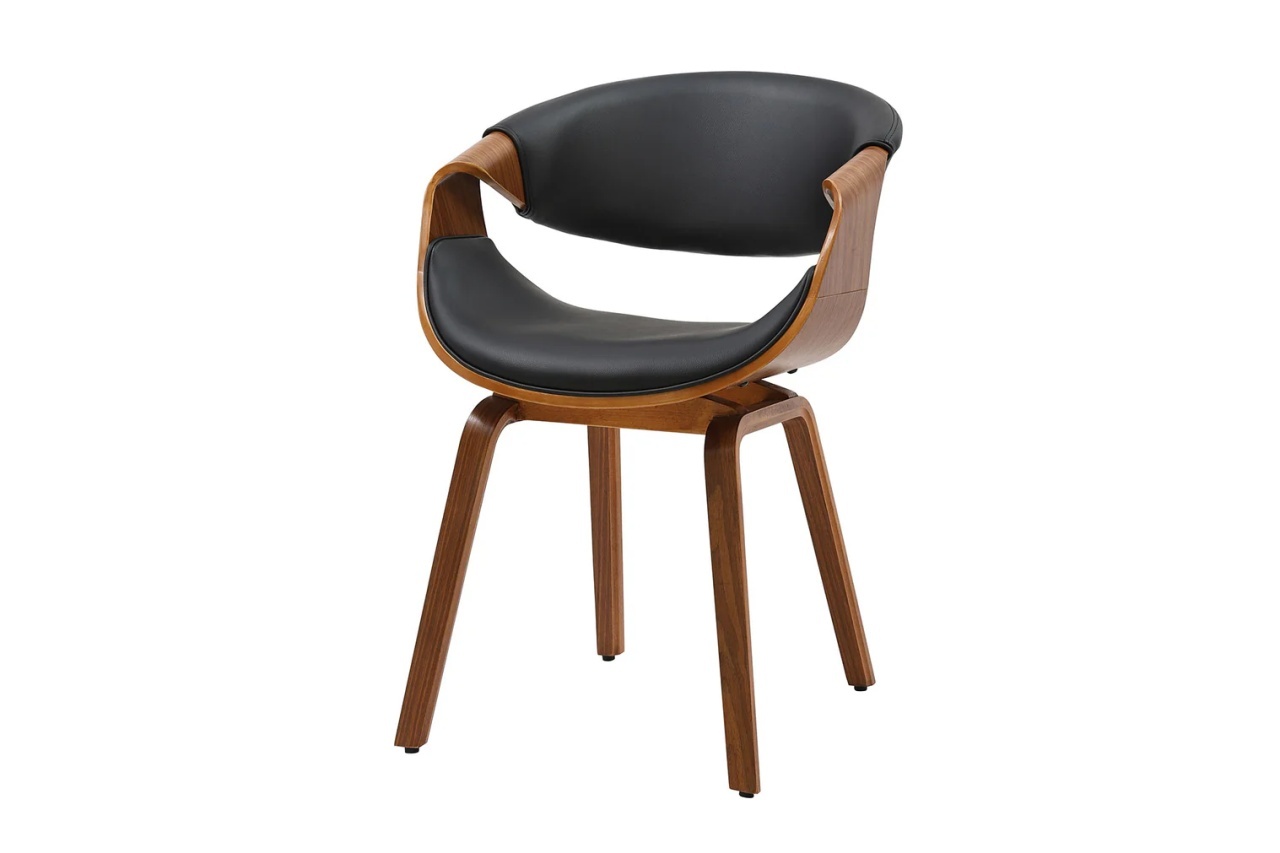 scaun directorial piele Scaun dining maro/negru din piele ecologica Organic Retro The Home Collection