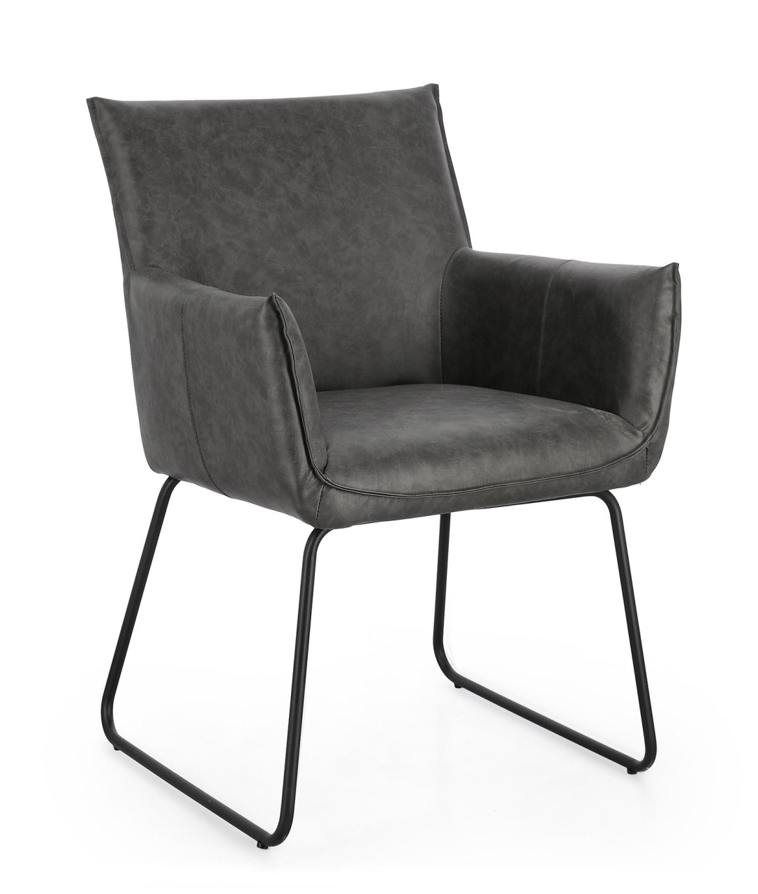 scaun casino Scaun dining negru din textil Evelyn Bizzotto