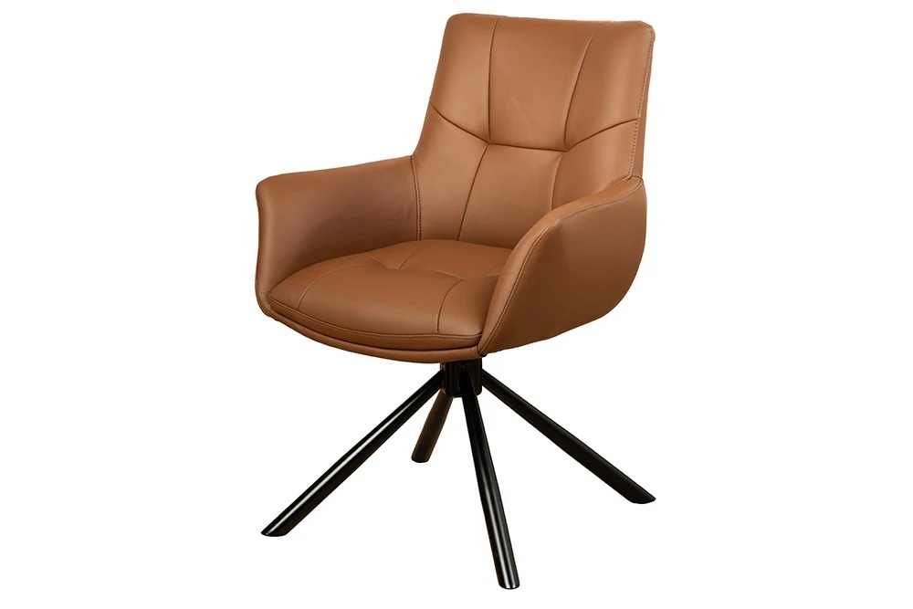scaun ergonomice Scaun dining rotativ maro din piele Signature The Home Collection