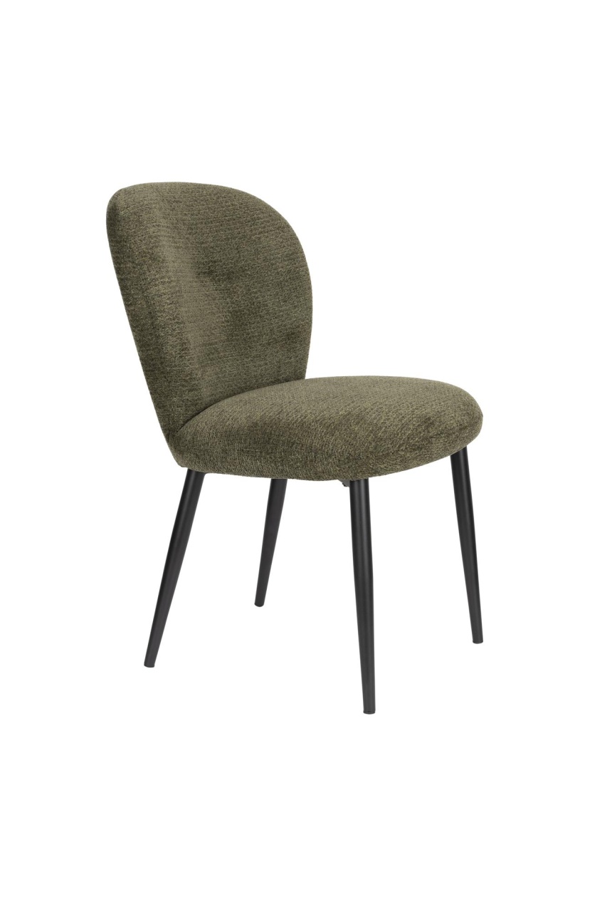 Quiet Object Scaun dining verde din textil Alaz Quiet Object