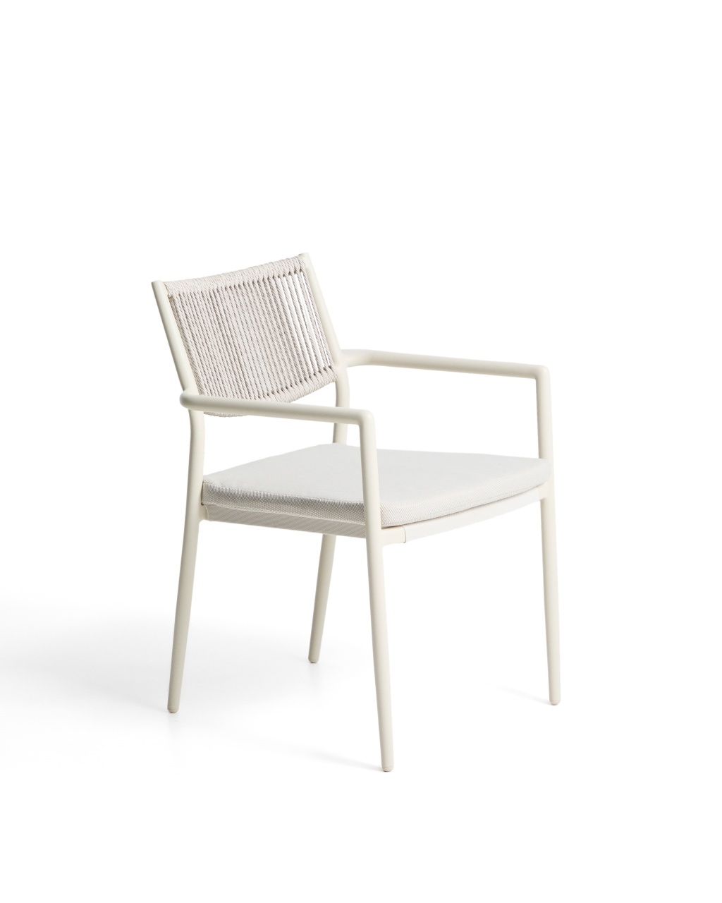 scaun ergonomice Scaun exterior dining ecru din metal Argasi Kave Home