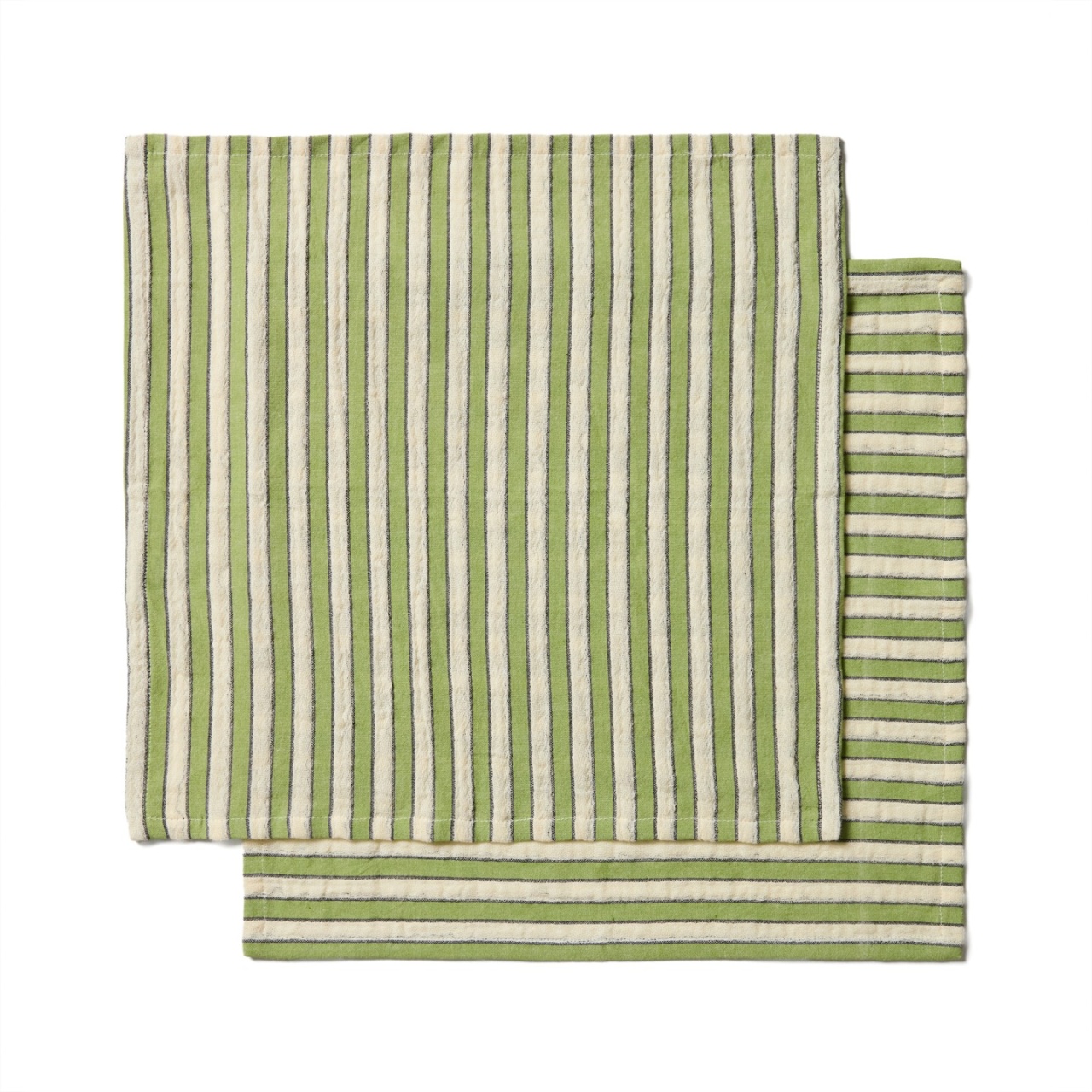 Set 2 servete bej/verzi din bumbac 35x35 cm Ulena Kave Home