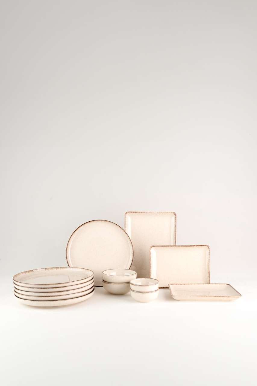 Dinnerware Sets Set de masa 14 piese crem din ceramica MOD14KH730P02 The Home Collection