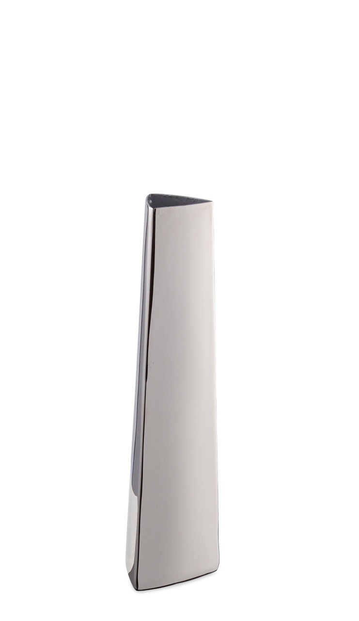 Vases Sticla decorativa argintie din metal 21 cm Mythri Bizzotto
