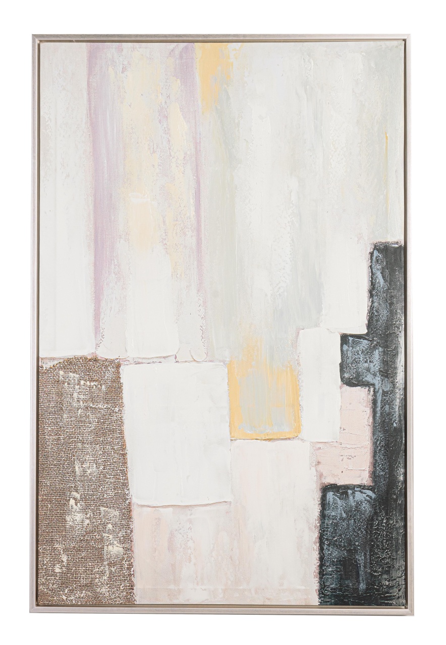Posters, Prints, & Visual Artwork Tablou multicolor din fibre naturale 80x120 cm Meldert 248113A Bizzotto