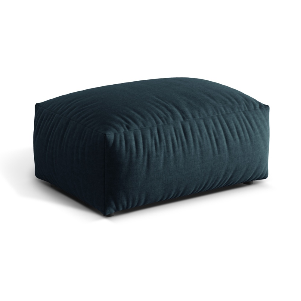 fotoliu masatto Taburet dreptunghiular albastru jeans din textil 65x95 cm Martina Micadoni