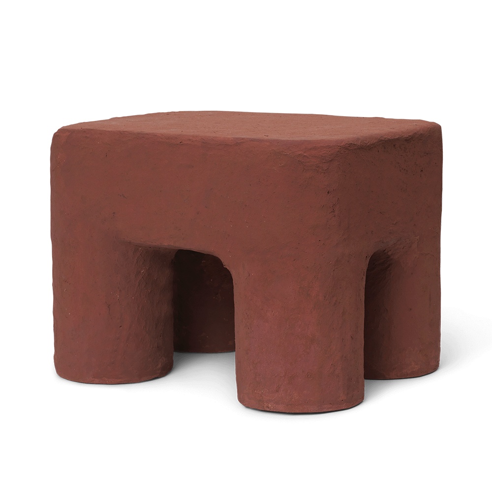 Ottomans Taburet rosu din bumbac 28x34 cm Podo Ferm Living