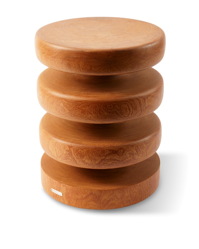 Ottomans Taburet rotund maro din lemn 34 cm Gouda Pols Potten
