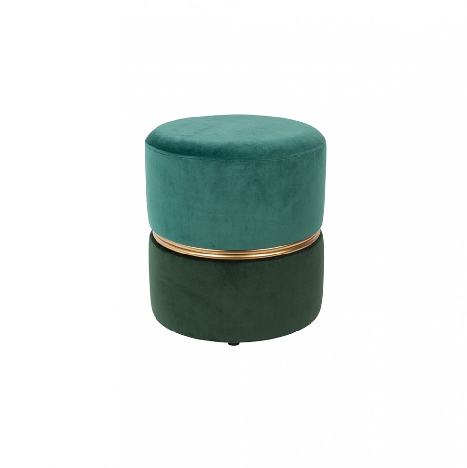 Quiet Object Taburet verde din catifea Bubbly Quiet Object