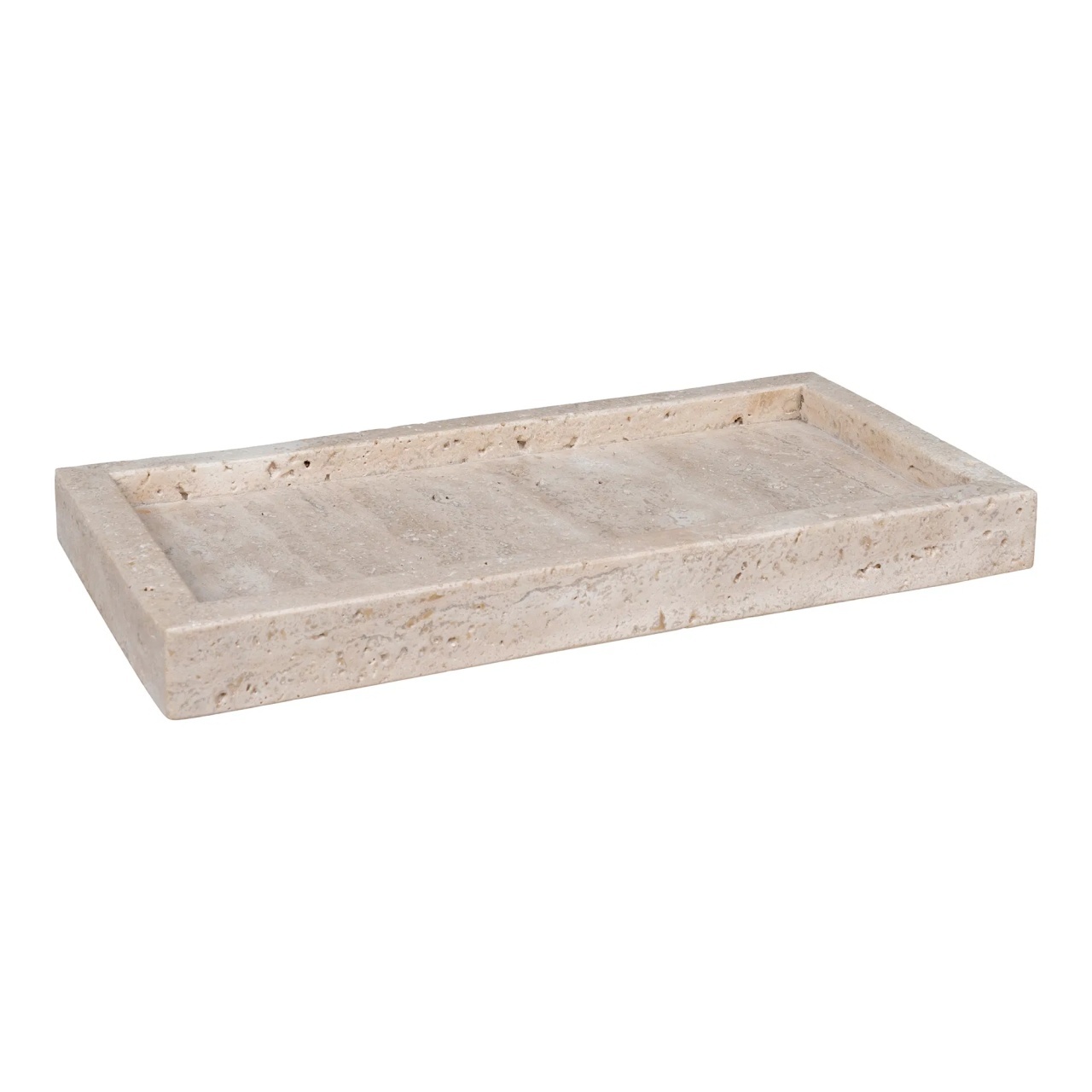 piatra alba decorativa Tava decorativa bej din piatra 15x31 cm Bey House Nordic
