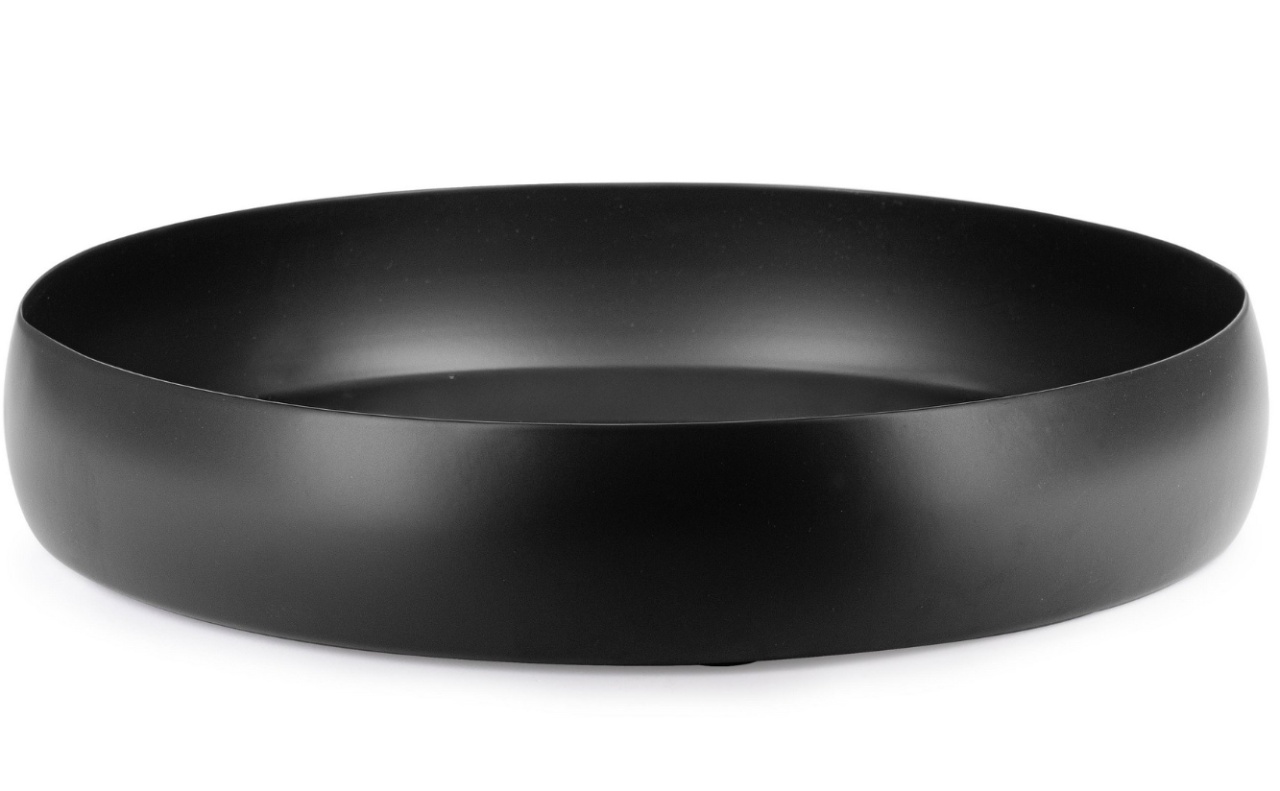 Decorative Trays Tava decorativa neagra din metal 30 cm Mythri Bizzotto