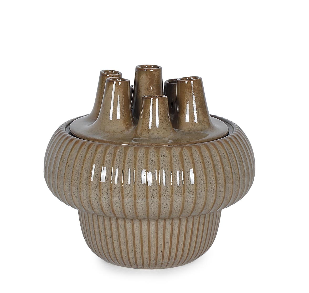 Vases Vaza grej din ceramica 21 cm Olyssia Bizzotto