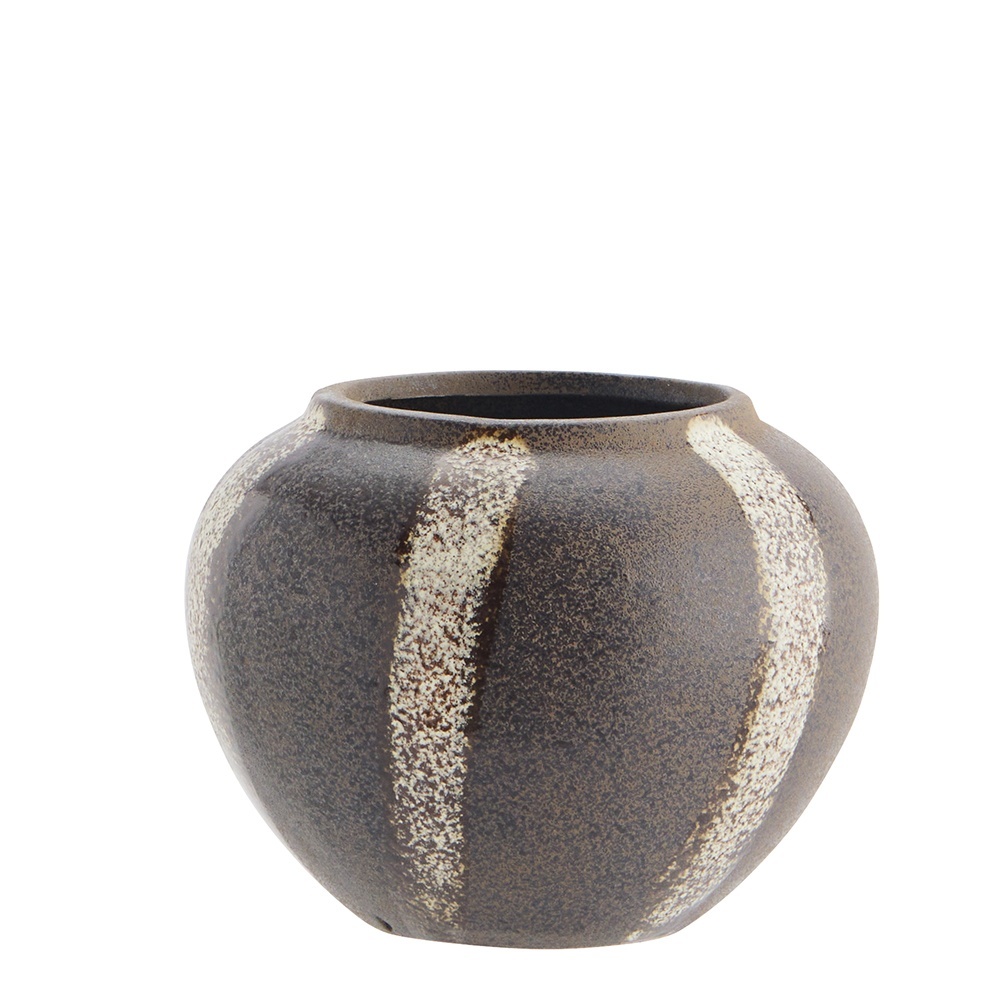 Vases Vaza maro/alb antic din ceramica 11 cm Drake Madam Stoltz