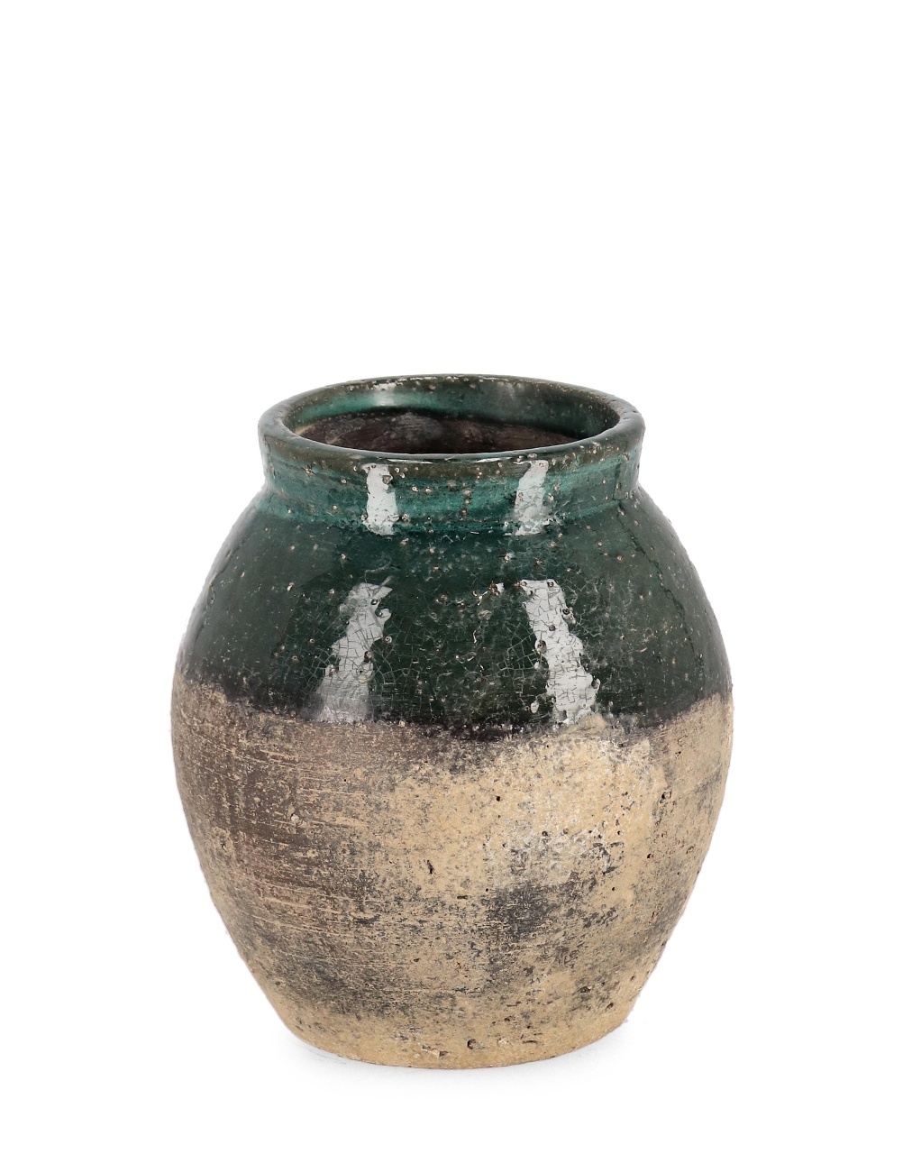 Pots & Planters Vaza verde/maro din ceramica 20 cm Rune Bizzotto
