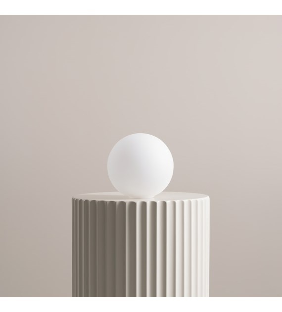 abajur lampa Abajur alb din sticla Globe Aldex