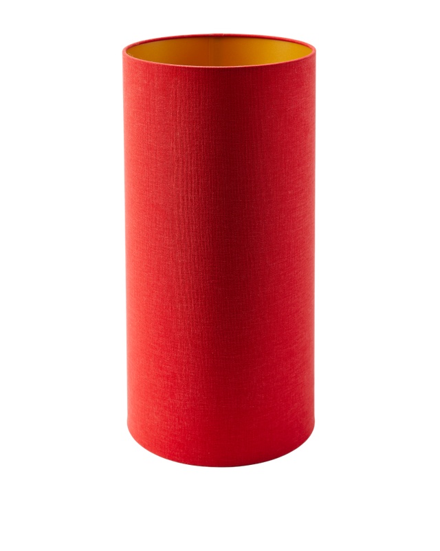 Abajur rosu corai din fibre sintetice Soft Canvas S Pols Potten